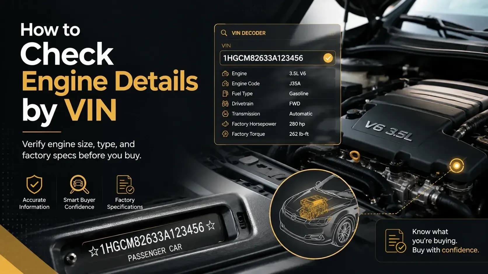 Buying a Used Car? Here's How to Check Engine Details by VIN