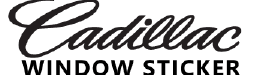 Cadillac Window Sticker logo