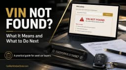 VIN Not Found? Don't Buy Until You Read This